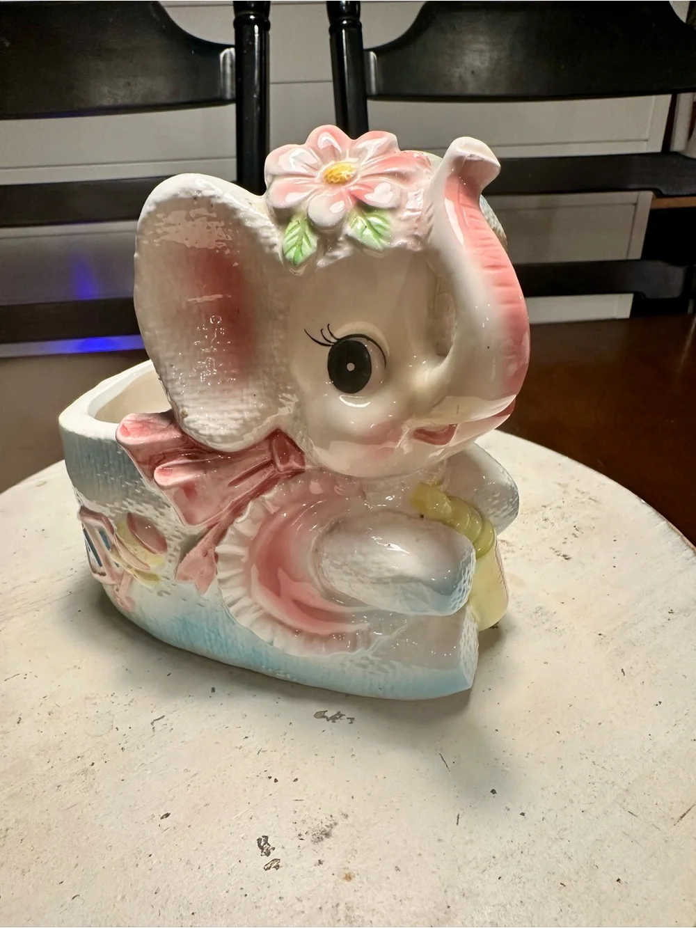 Vintage 1950s Rubens Originals Japan Baby Elephant Nursery Planter Kitsch #3197